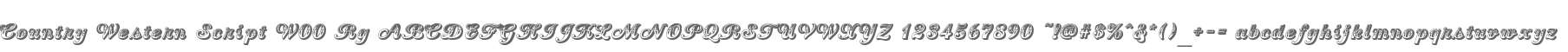 Country Western Script W00 Rg