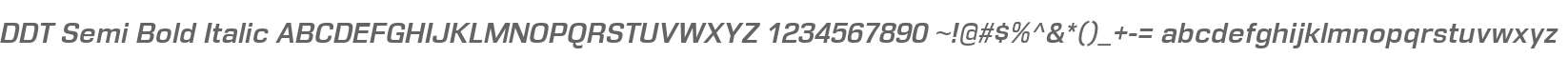 DDT Semi Bold Italic