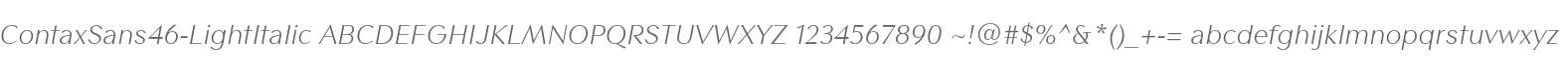 Contax Sans 46 Light
