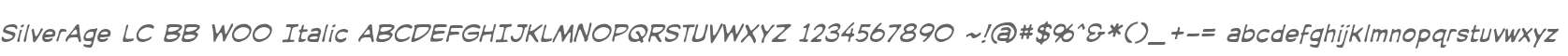 SilverAge LC BB W00 Italic