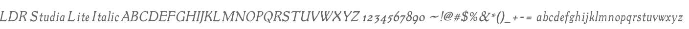LDR Studia Lite Italic