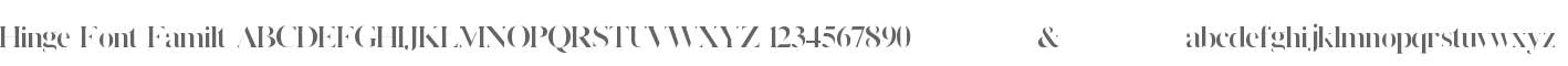 Hinge Font Familt