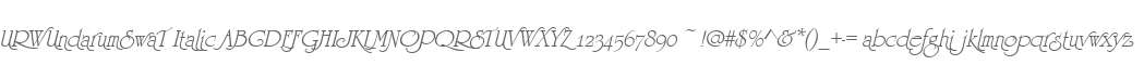 URWUndarumSwaT Italic