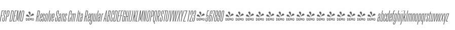 FSP DEMO - Resolve Sans Cm Ita