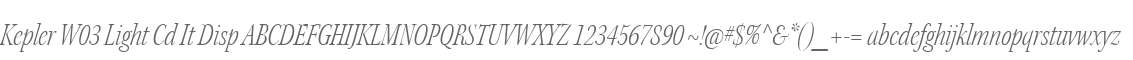 Kepler W03 Light Cd It Disp