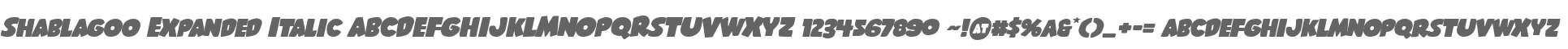 Shablagoo Expanded Italic