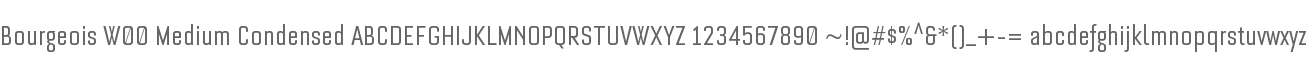 Bourgeois W00 Medium Condensed