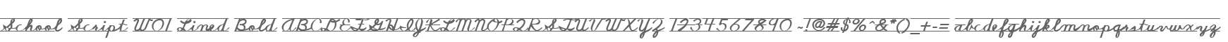 School Script W01 Lined Bold