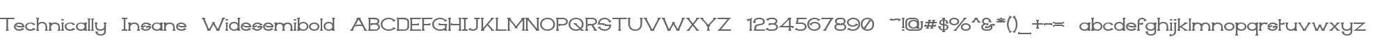 Technically Insane Widesemibold