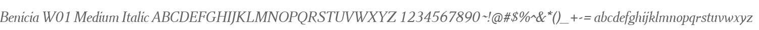 Benicia W01 Medium Italic