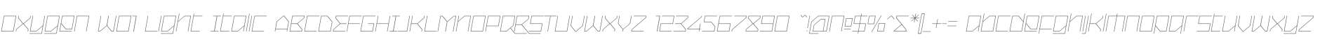 Oxygen W01 Light Italic