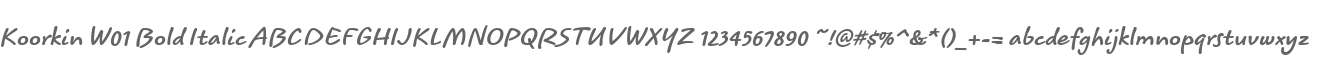 Koorkin W01 Bold Italic