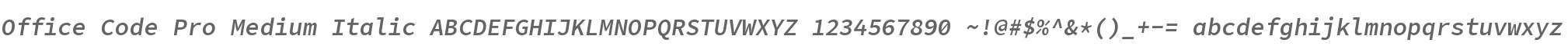 Office Code Pro Medium Italic