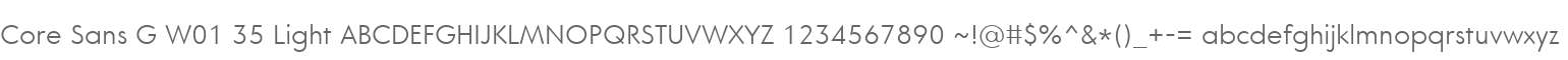 Core Sans G W01 35 Light