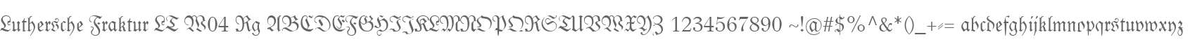 Luthersche Fraktur LT W04 Rg