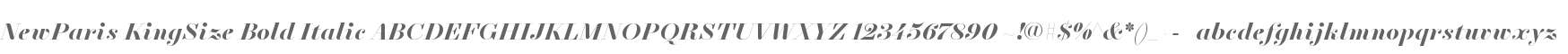 NewParis KingSize Bold Italic