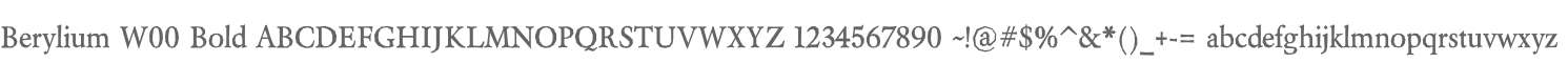 Berylium W00 Bold