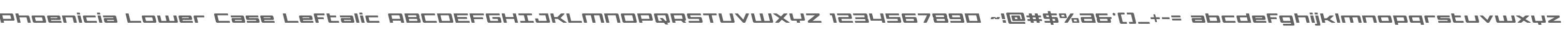 Phoenicia Lower Case Leftalic