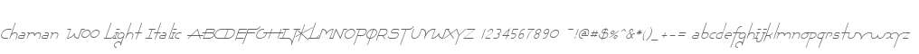 Chaman W00 Light Italic