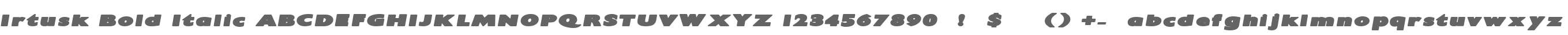 Irtusk Bold Italic