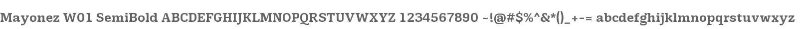 Mayonez W01 SemiBold