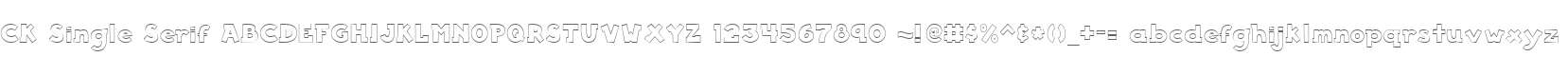 CK Single Serif