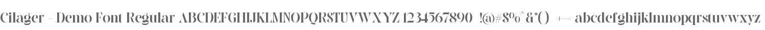 Cilager - Demo Font
