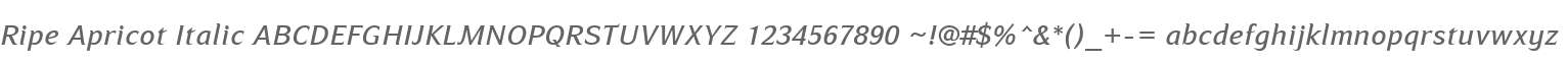 Ripe Apricot Italic