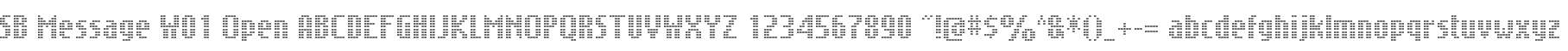 SB Message W01 Open