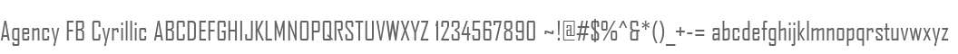 Agency FB Cyrillic