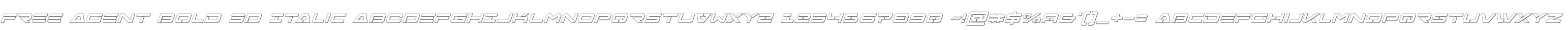Free Agent Bold 3D Italic