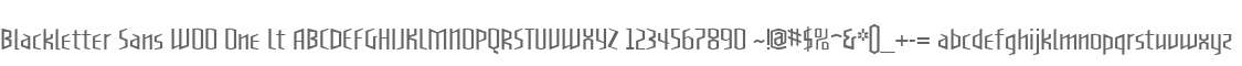 Blackletter Sans W00 One Lt