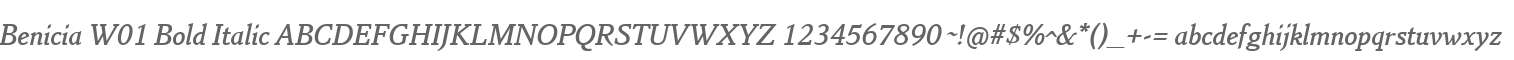 Benicia W01 Bold Italic