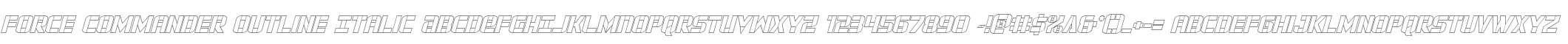 Force Commander Outline Italic