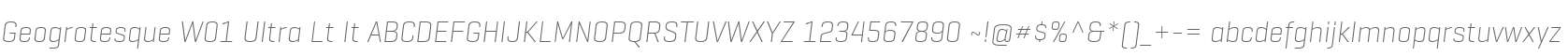 Geogrotesque W01 Ultra Lt It