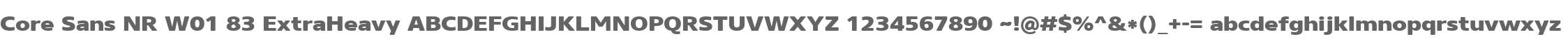 Core Sans NR W01 83 ExtraHeavy