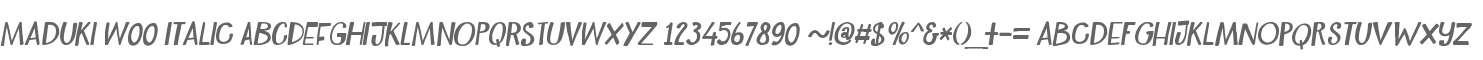 Maduki W00 Italic