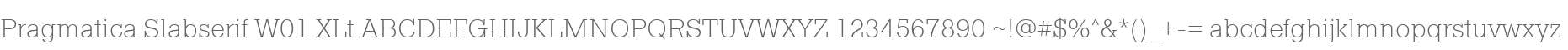 Pragmatica Slabserif W01 XLt