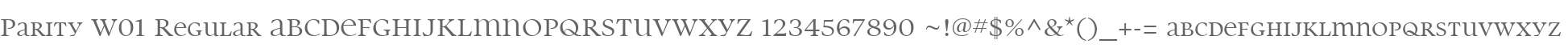 Parity W01 Regular