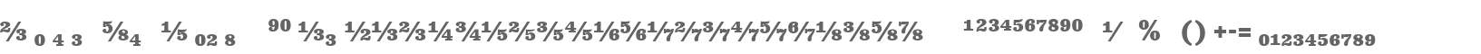 Clarendon Text Fractions W90 Bd