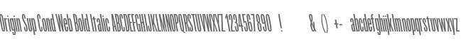 Origin Sup Cond Web Bold Italic