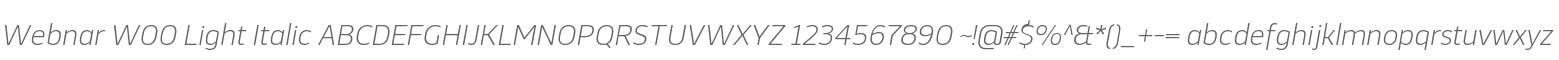 Webnar W00 Light Italic