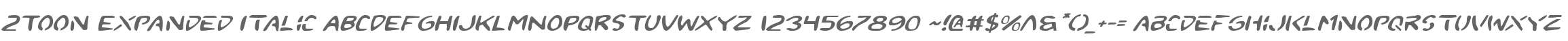2Toon Expanded Italic
