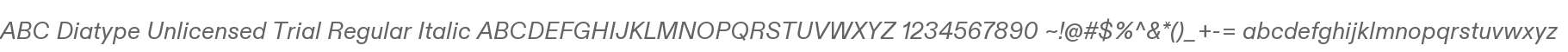 ABC Diatype Unlicensed Trial