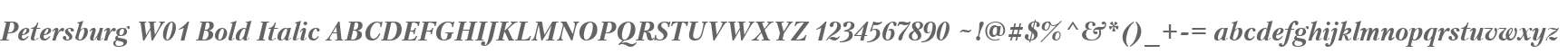 Petersburg W01 Bold Italic