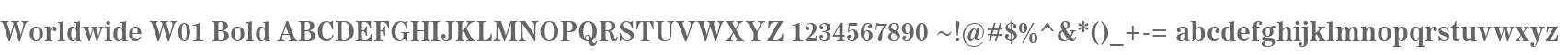 Worldwide W01 Bold