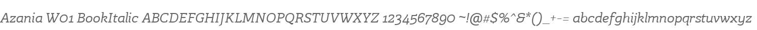 Azania W01 BookItalic