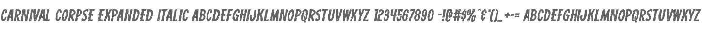 Carnival Corpse Expanded Italic