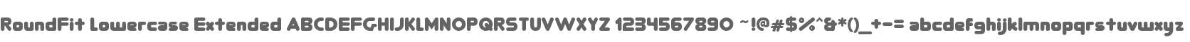 RoundFit Lowercase Extended