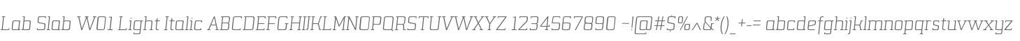 Lab Slab W01 Light Italic